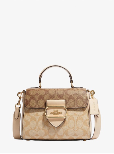 Сумка COACH Morgan TOP HANDLE SATCHEL IN BLOCKED SIGNATURE CANVAS Small